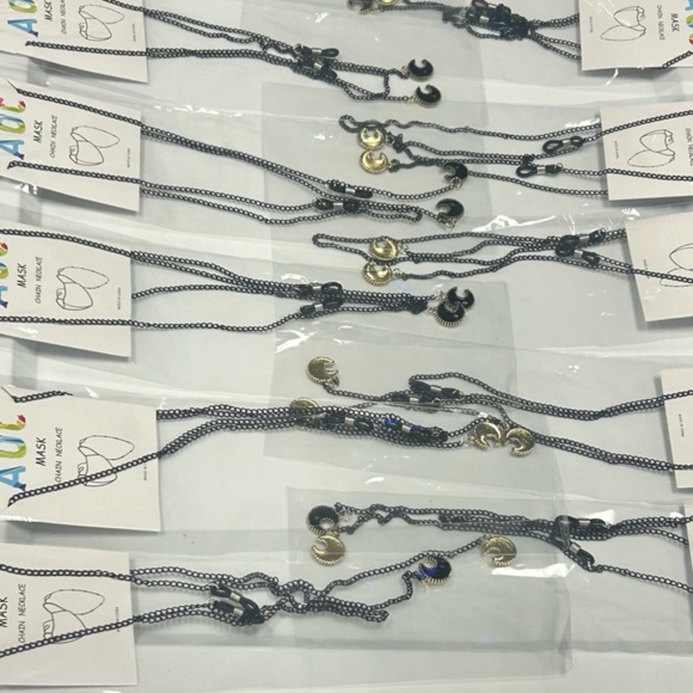 12‎ / $12 - AOC Black Glasses Chain with Moon Charms